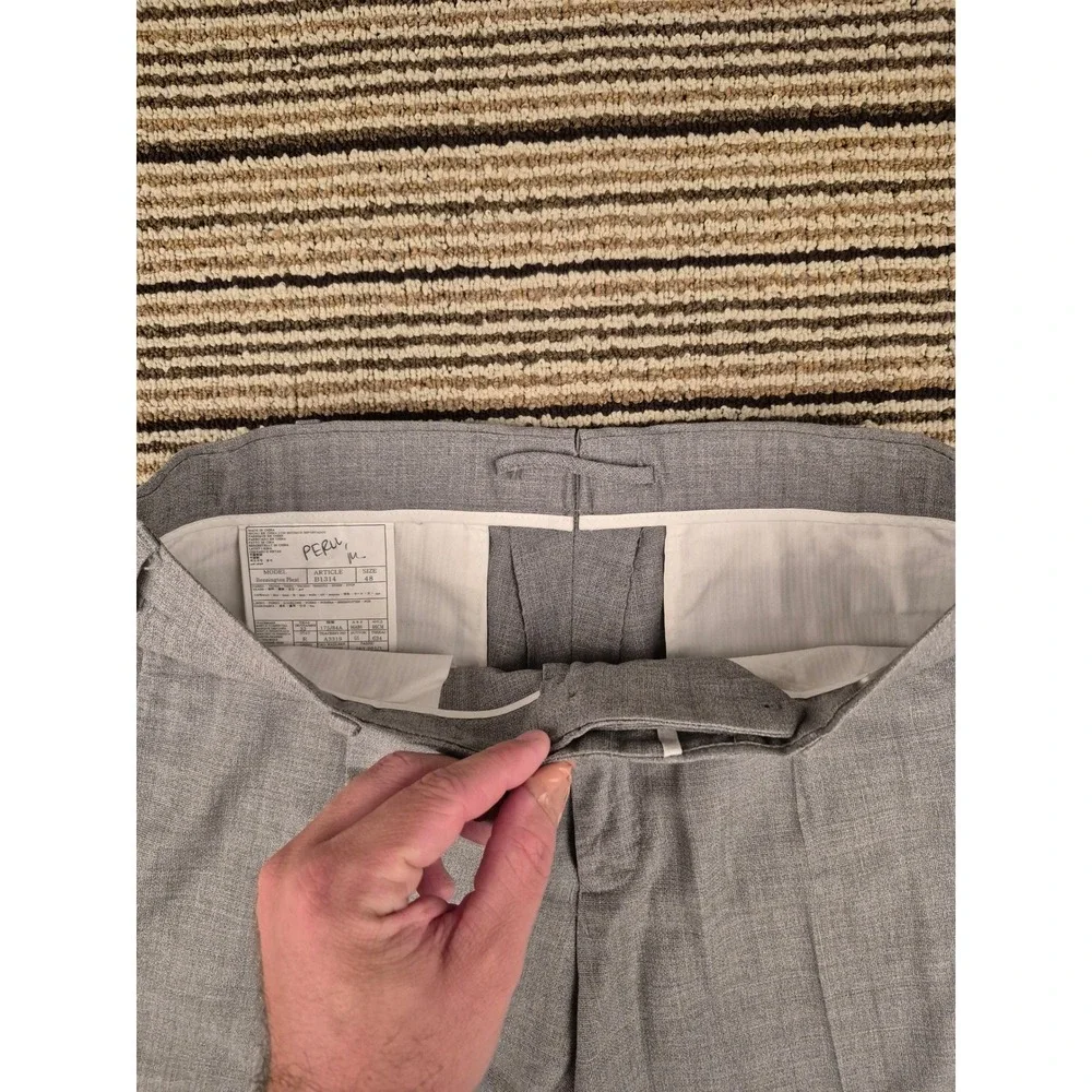 Suitsupply Bennington Grey Pleated Cuffed Dress Shorts Extended Tab Waist Sz 32